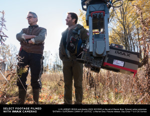 Batman v Superman director Zack Snyder with IMAX Camera